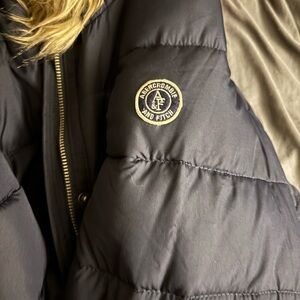 Abercrombie & Fitch Navy Puffer Coat